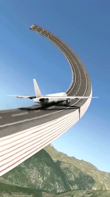 只要思想不滑坡办法总比困难多,为了节省场地,飞机跑道盘旋建在半空中