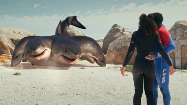 变异鲨鱼不仅长了6个头,身体还能自我修复,在陆地上跑得飞快!