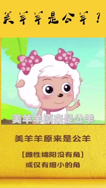 美羊羊原来是公羊