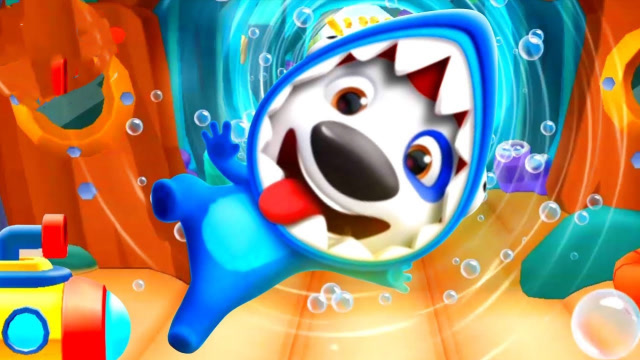 汤姆猫跑酷游戏 鲨鱼汉克狗自创连续跳跃