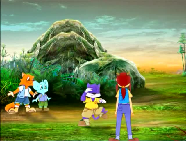 恐龙时代:蓝猫落在虚形龙的手里,这下有危险了