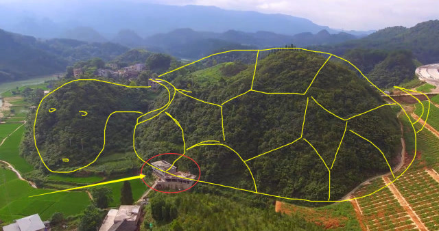 此地乌龟地形山,似金龟回头望,这户人家才是真正的宝地