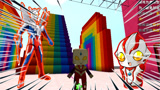 迷你世界奥特曼：彩虹跑酷，你们可以说出彩虹的颜色吗？