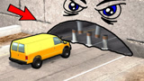 汽车挑战疯狂隧道，场面一个比一个硬核，3D动画模拟太刺激！