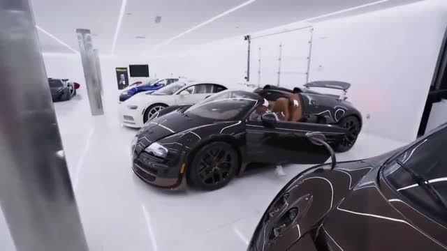 亿万富豪曼尼的车库,全球限量一台的布加迪chiron爱马仕限定
