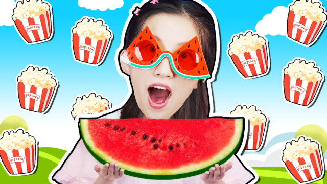 张大牙爱搞怪  去大牙西瓜果园摘西瓜,还下起爆米花雨?