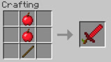 游游解说我的世界：两个红苹果制作可以吃的剑？