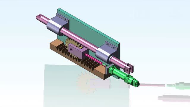机械运动仿真,行程加倍往返机构动画演示