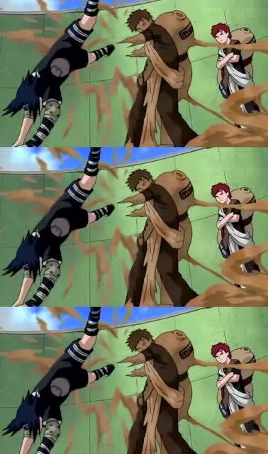 火影忍者:写轮眼佐助vs守鹤我爱罗!千鸟击破我爱罗的绝对防御?