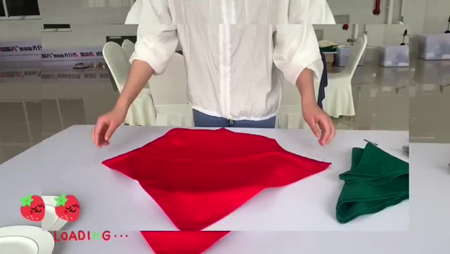 餐巾折花一帆风顺