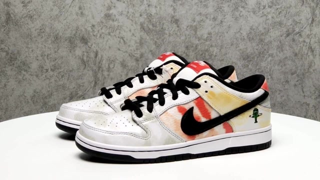 sb dunk low x parra 白扎染外星人 bq6832-101