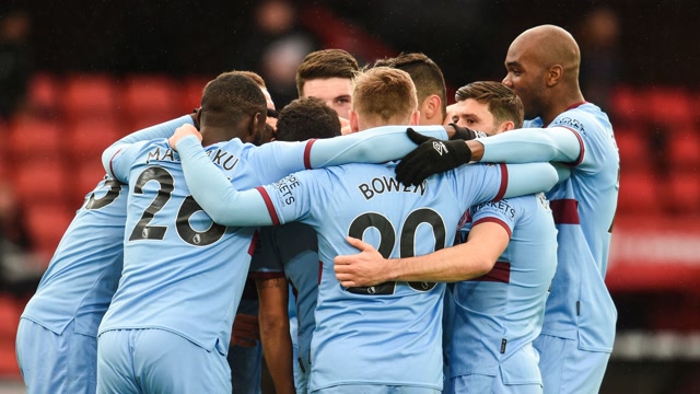 【官方】西汉姆联客场1-0谢菲尔德联 阿莱远射破门