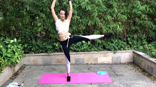 芭蕾式深蹲侧抬腿