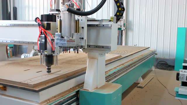 中科木工加工中心带5 4排钻功能板式家具开料机