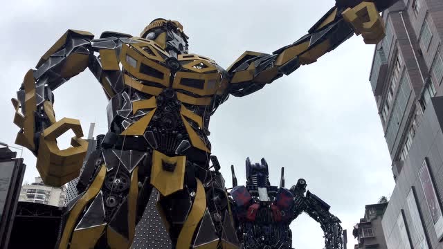 高10米重达10吨 巨型变形金刚"大黄蜂 擎天柱"震撼来袭