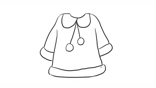 儿童衣服幼儿亲子儿童简笔画 幼儿园学画画