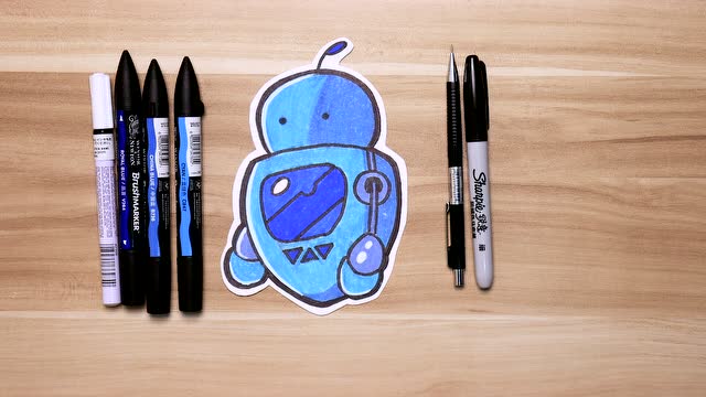 大卫粑粑教画画-robot2(快进版)