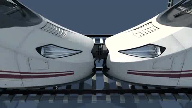 长知识了,原来动车车头对接是插入的