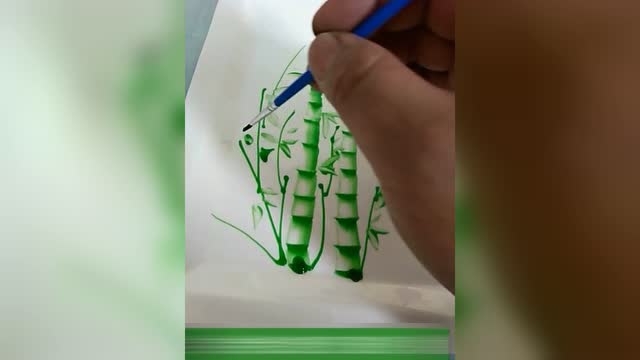 果酱画竹子的画法步骤图片