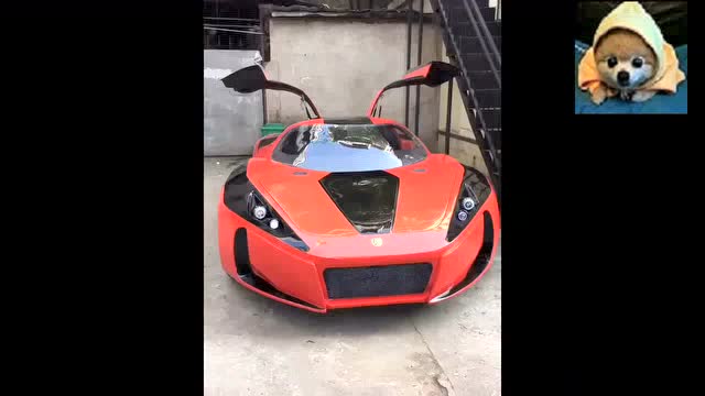 牛人小伙手工自制跑车,看着感觉少了点什么啊!