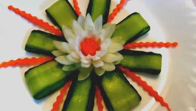 黄瓜洋葱拼盘花样图片图片
