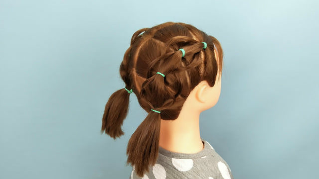 马尾辫的新扎法 小女孩发型教程视频