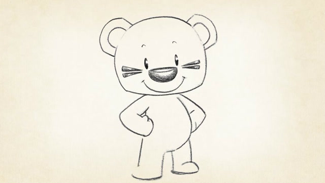 布迷小熊简笔画图片