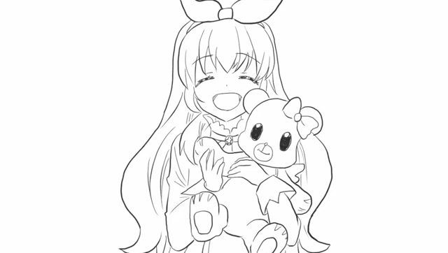 偶像活动可爱的星宫莓动漫萌娘简笔画