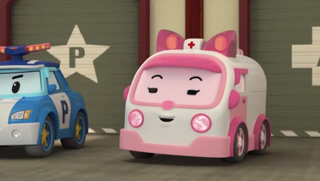 变形警车珀利:斯库比电话告诉小娟气球飞走了小娟让救援小组出发