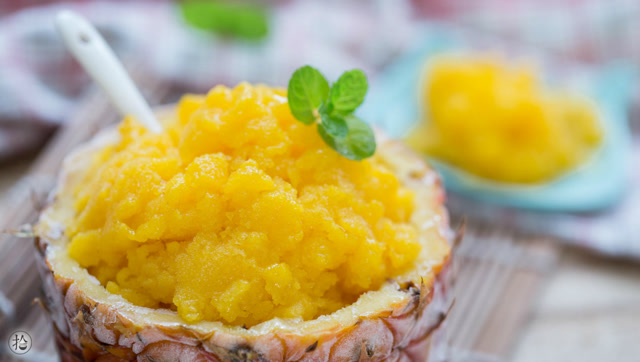 超解暑的夏日刨冰,菠萝芒果冰沙