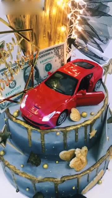 红色跑车蛋糕