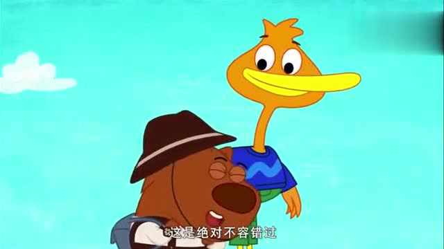 小沃带豆小鸭爬山,在山上可以看到远处的风景和日落