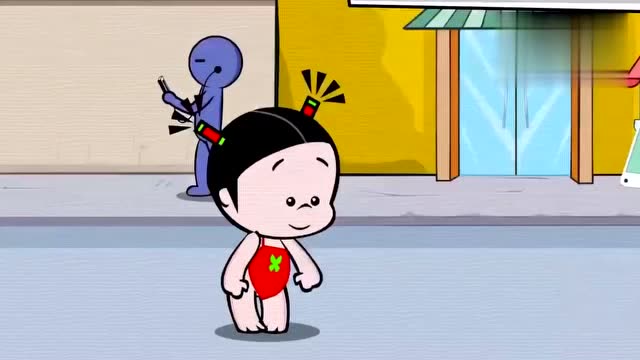 小破孩:小丫要苹果 破孩给买了一麻袋