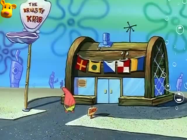 海绵宝宝:派大星在蟹老板的餐厅外面转悠就是不进去