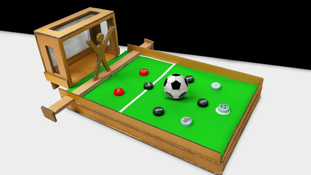 用纸板diy桌面游戏,点球大战,两个人一起玩更过瘾