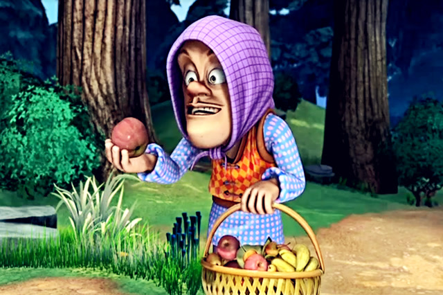 光头强打扮成老奶奶,竟然给狗熊送好吃的水果,太搞笑了