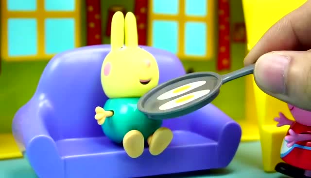 玩具益趣园:小猪佩奇厨房煮饭玩具迪士尼粉红猪小妹小猪一家亲