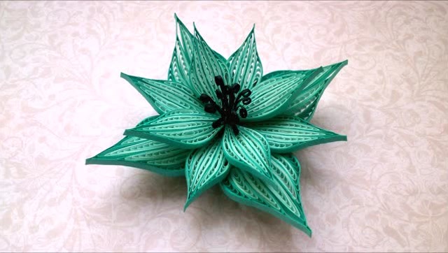 衍纸编织水青花