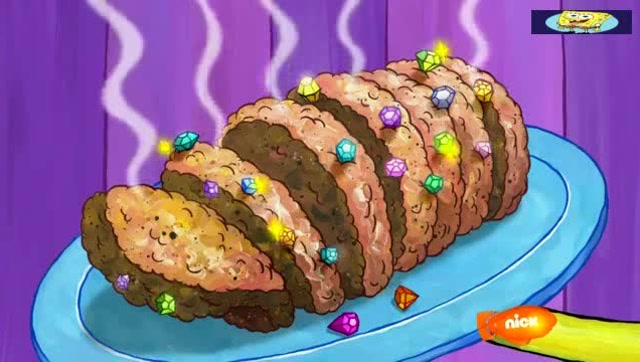 海绵宝宝做的新式肉饼都镶嵌着钻石,每个肉饼得卖几万块吧