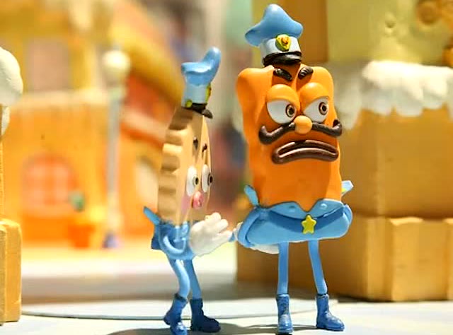 饼干警长:饼干警长为什么会这么的生气,还有曲奇在一旁看着他