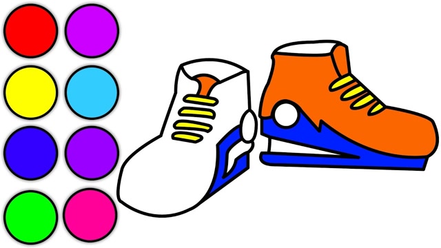 亲子简笔画:画画漂亮溜冰鞋