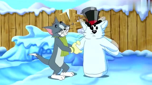 猫和老鼠-冬天来了,汤姆和杰瑞的雪人大战上演