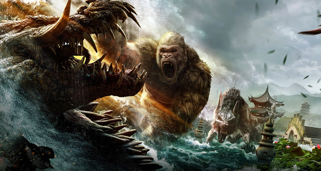 《狂暴巨兽》,金刚与强森表情神同步!