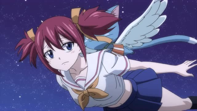 妖尾最终章:哈比带着雪莉娅向魔物飞去还不忘吐糟她比露西轻多了