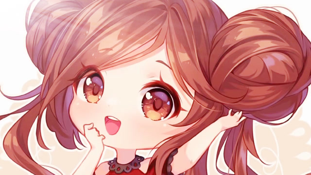 用sai绘制一个包包头q版卡通萌妹子过程详细造型可爱来学学呗