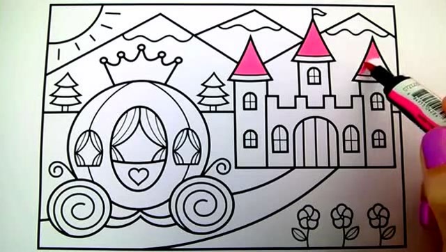 亲子简笔画:灰姑娘的花车