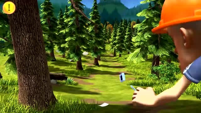 熊出没:光头强拿着照相机在森林里面到处拍照!