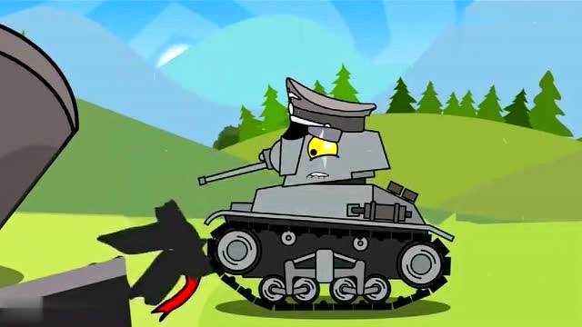坦克世界动画,德国的超重型战车e100wt,对付坦克不在话下