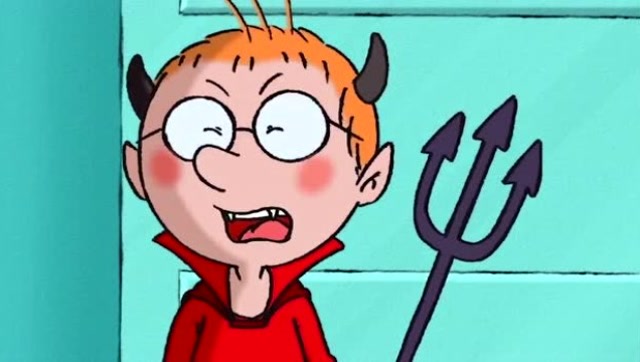 百变马丁马丁变成了一个小恶魔还有一个三叉戟它总是搞恶作剧