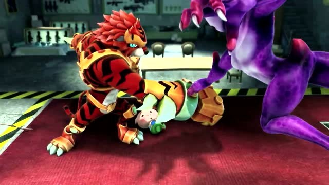 黑魔怪竟然想伤害小呆呆,猪猪侠及时挡住了它的攻击